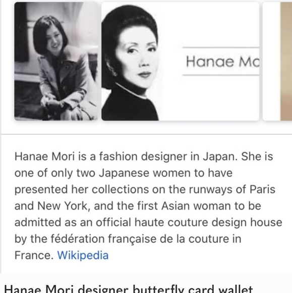 Hanae mori long black leather butterfly wallet - Picture 8 of 8